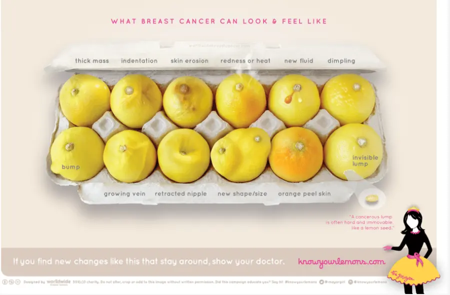 Prevenzione cancro al seno: dillo con un limone