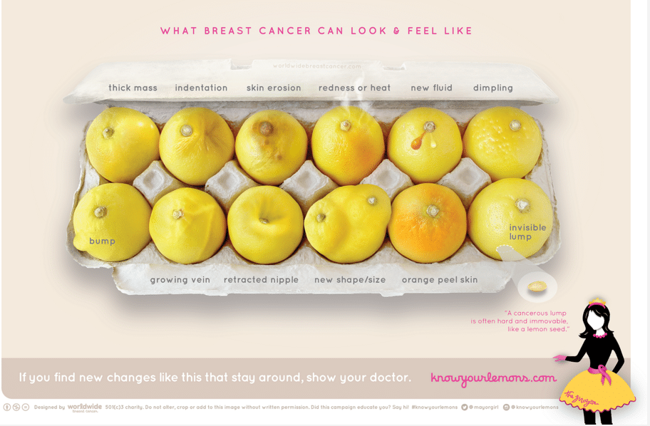 Prevenzione cancro al seno: dillo con un limone