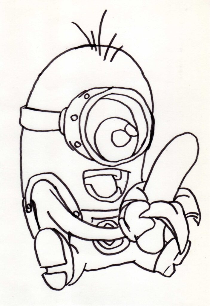 Stuart Minion Mangia La Banana Disegni Da Colorare